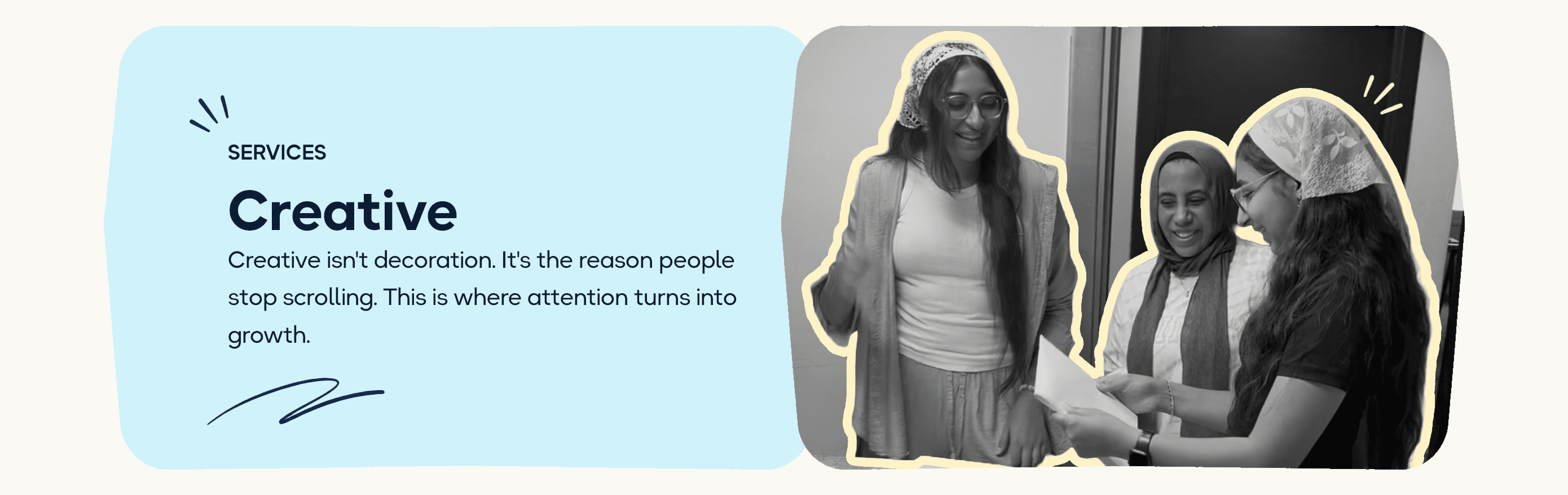Creative isn't decoration. It's the reason people stop scrolling — this is where attention turns into growth.